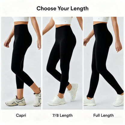 🔥「2025 TOP SELLER」Women's High-Waisted Core Shaping and Hip Lifting Side Pocket Training Super Shaping Leggings 💫