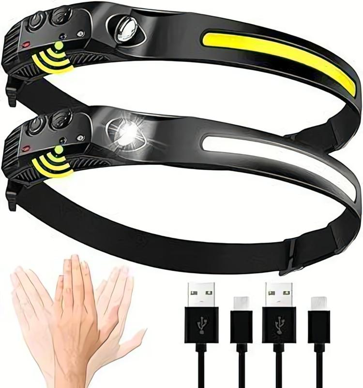 🎄 LED Rechargeable 230° COB Ultra-Bright Headlamp — Powerful Holiday Illumination 🎅